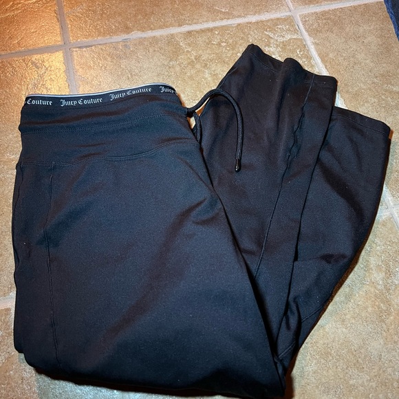 Juicy Couture Sport Black Track Pants capris - Picture 1 of 2